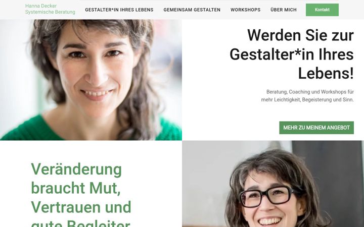 Screenshot of hannadecker.de