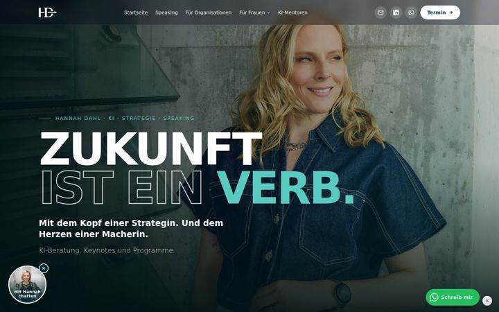 Screenshot of hannah-dahl.com