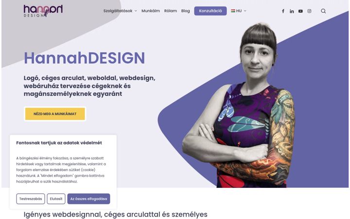 Screenshot of hannahdesign.hu