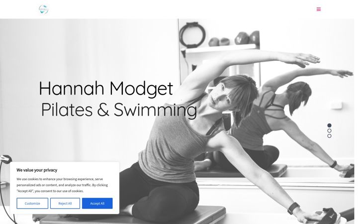 Screenshot of hannahmodget.com