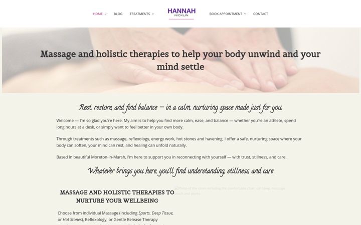 Screenshot of hannahnicklinonline.com