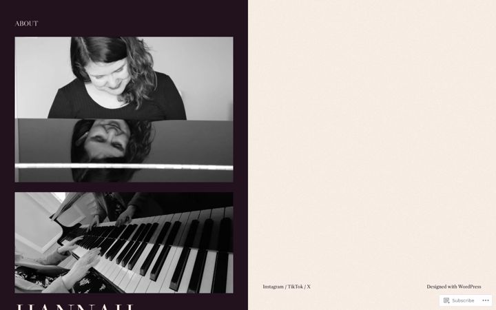Screenshot of hannahotoole.com