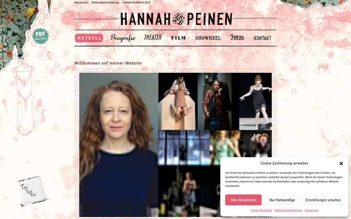 Skærmbillede af hannahvonpeinen.de