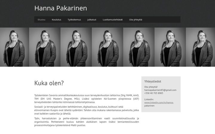 Screenshot of hannahytonen.fi