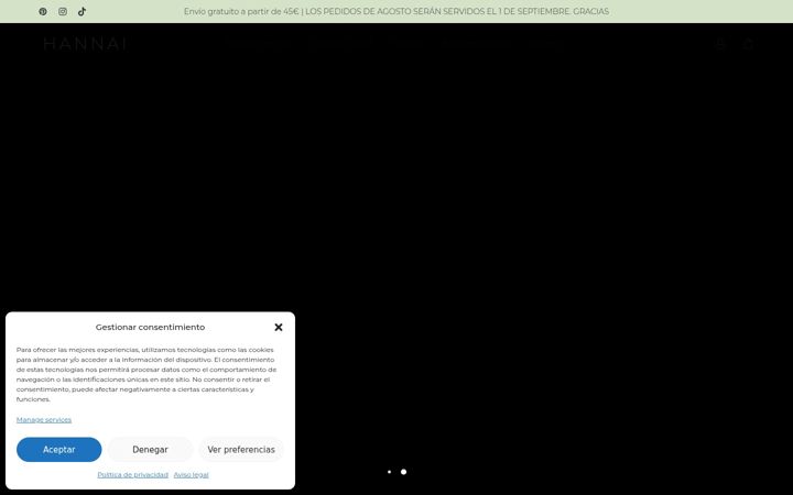 Screenshot of hannaicollection.com