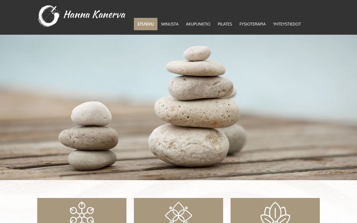 Screenshot of hannakanerva.fi