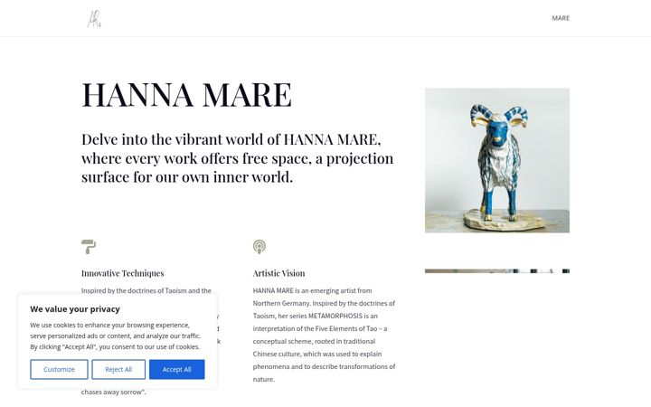 Screenshot of hannamare.de