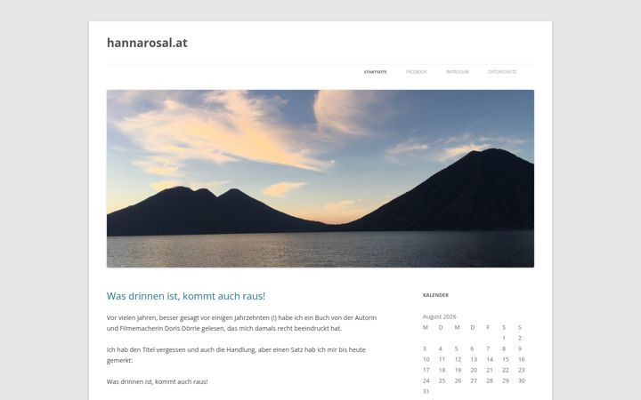 Screenshot of hannarosal.at