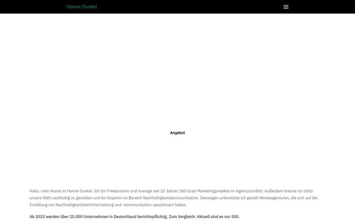 Screenshot von hanne-dunkel.de