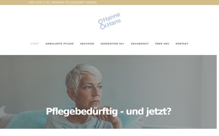 Screenshot of hanne-und-hans-pflegemagazin.de