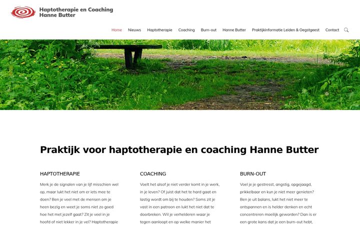 Screenshot of hannebutter.nl