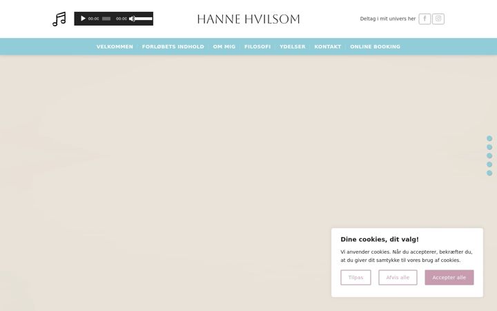 Screenshot of hannehvilsom.dk