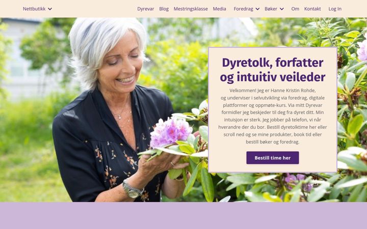 Screenshot of hannekristinrohde.no