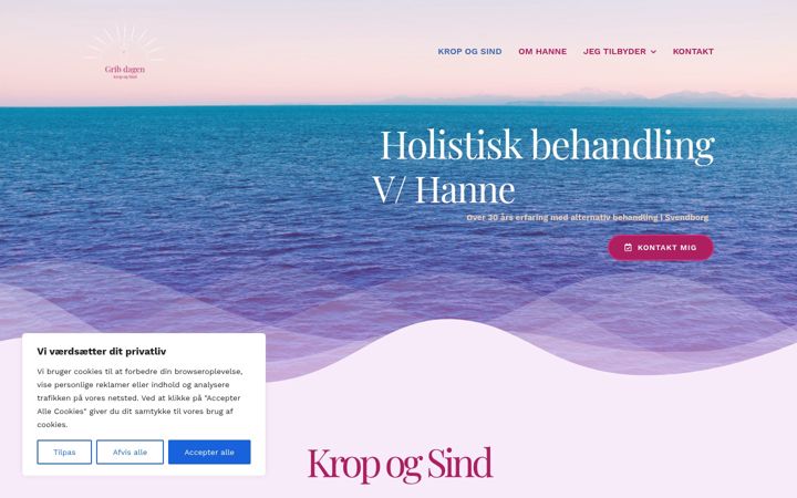 Screenshot of hannekropogsind.dk