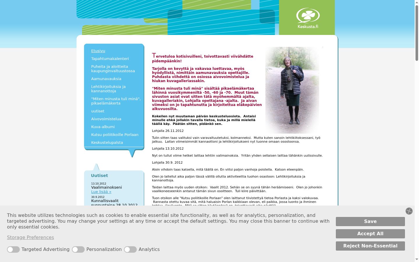 Capture d'écran de la bannière de consentement affichée avant toute interaction
