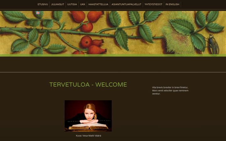 Screenshot of hanneleklemettila.fi