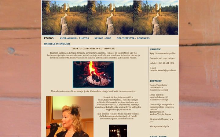 Screenshot of hannelevi.fi