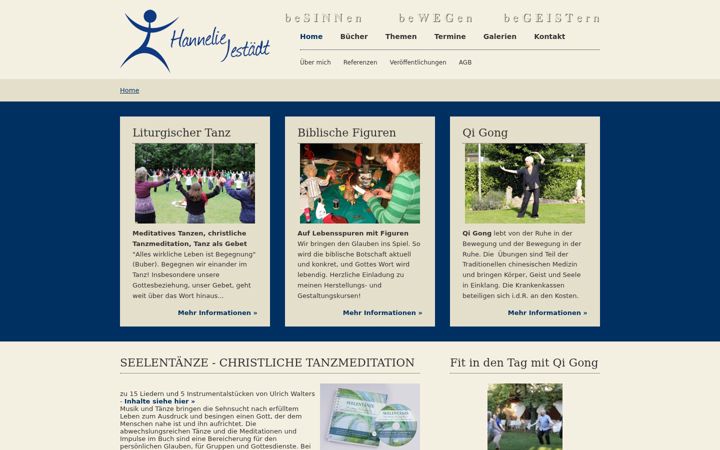 Screenshot of hannelie-jestaedt.de
