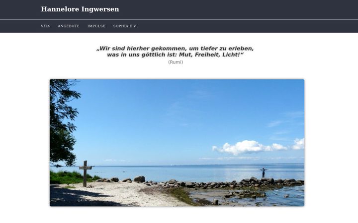 Skærmbillede af hannelore-ingwersen.de