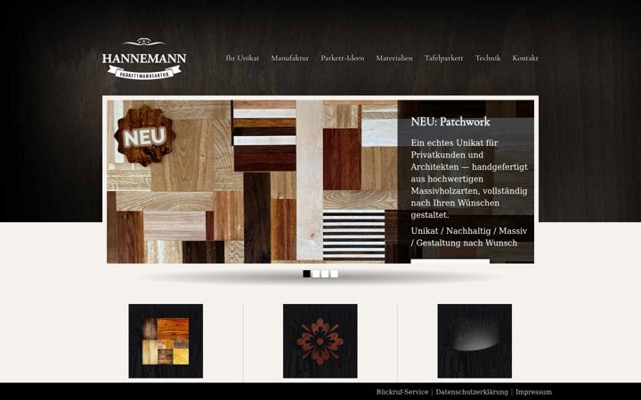Screenshot of hannemannparkett.de