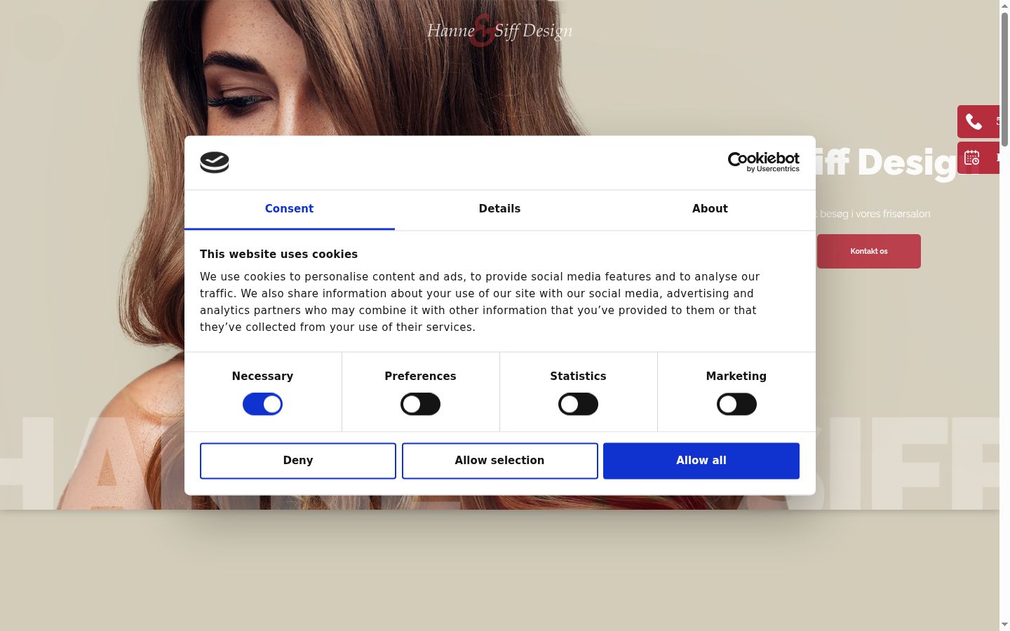 Screenshot van de toestemmingsbanner zoals getoond vóór enige interactie