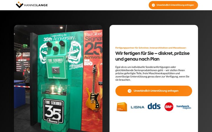 Screenshot of hannes-lange.de