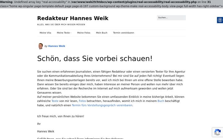 Screenshot von hannes-weik.de