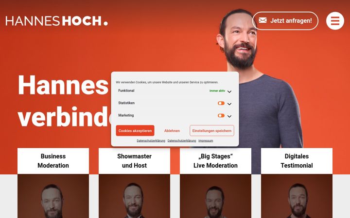 Screenshot of hanneshoch.de