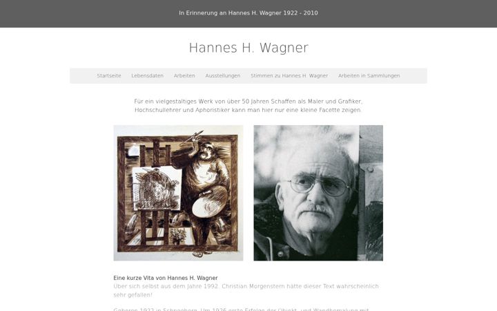 Screenshot of hanneshwagner.de