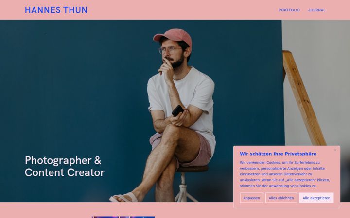 Screenshot of hannesthun.com