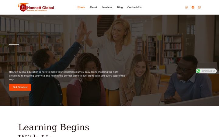 Screenshot of hannetteducation.uk