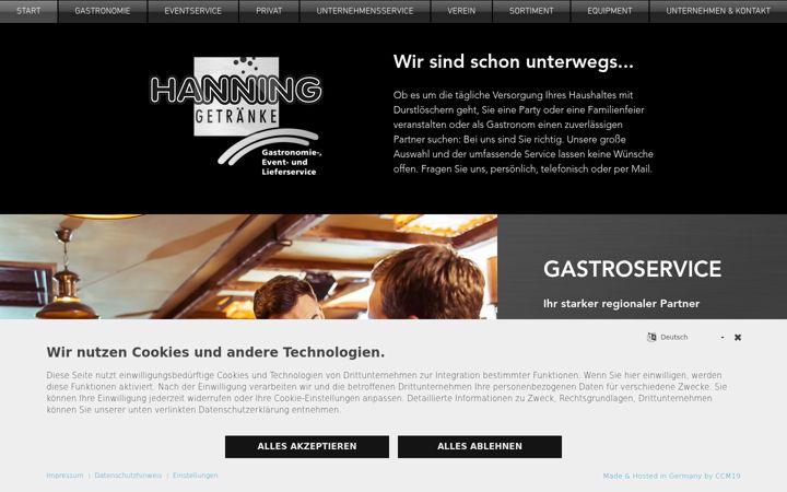 Screenshot of hanning-getraenke.de