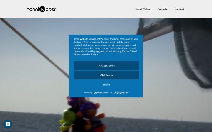 Screenshot of hanniwelter.de