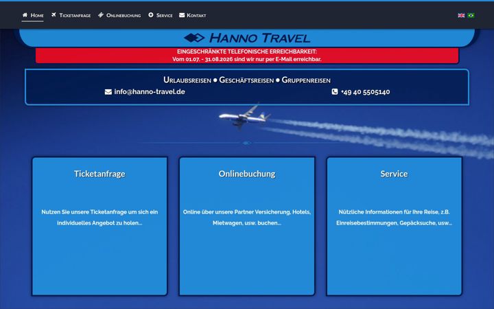 Screenshot of hanno-travel.de