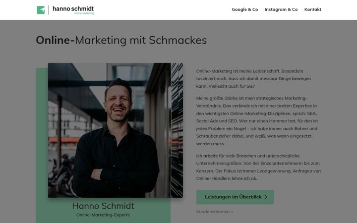 Screenshot von hannoschmidt.de