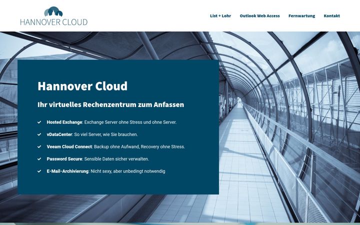 Screenshot von hannover-cloud.de