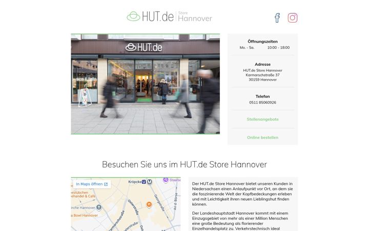 Screenshot of hannover-hut.de