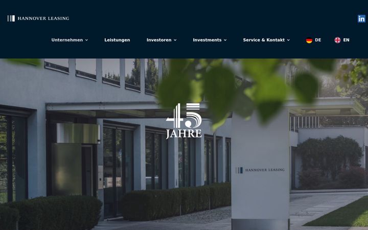 Screenshot von hannover-leasing.de