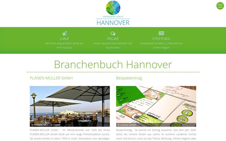 Screenshot of hannover-links.info