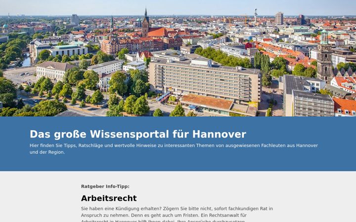 Screenshot of hannover-ratgeber.de