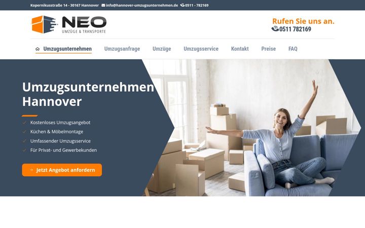Screenshot of hannover-umzugsunternehmen.de