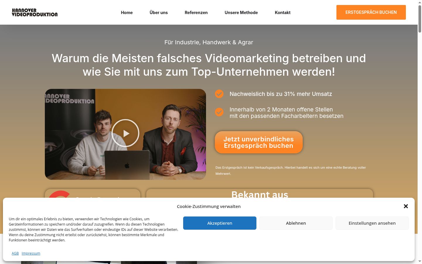 Screenshot tal-banner tal-kunsens muri qabel kwalunkwe interazzjoni