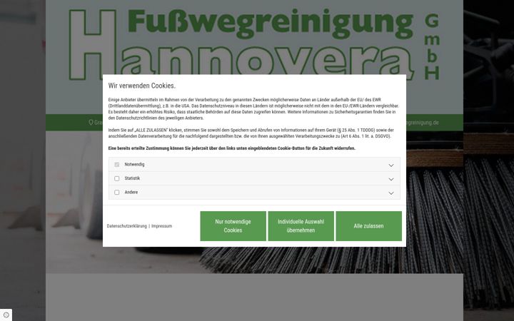 Screenshot of hannoverafusswegreinigung.de