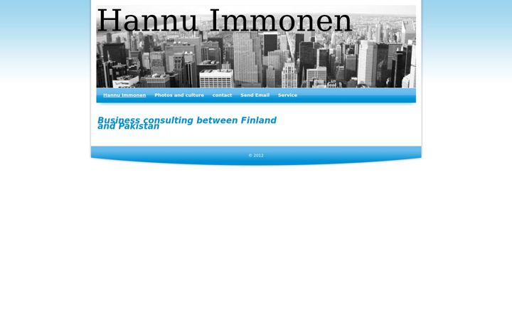 Screenshot of hannuimmonen.fi