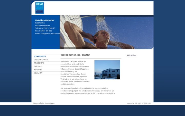 Screenshot von hano-duschen.de