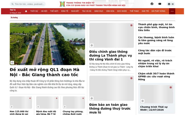 Skjermbilde av hanoionline.vn