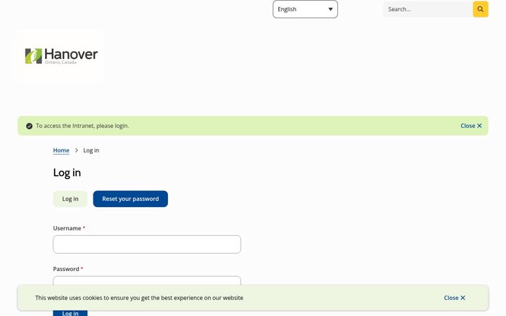 Screenshot of hanoverstaff.ca