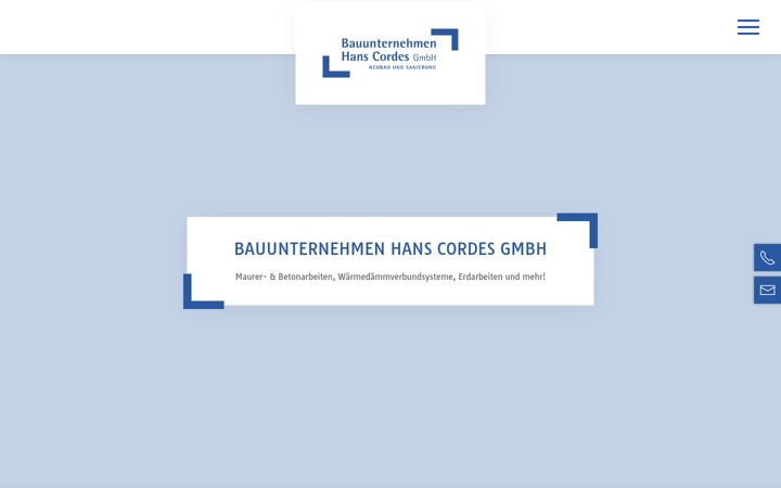Screenshot of hans-cordes-bau.de