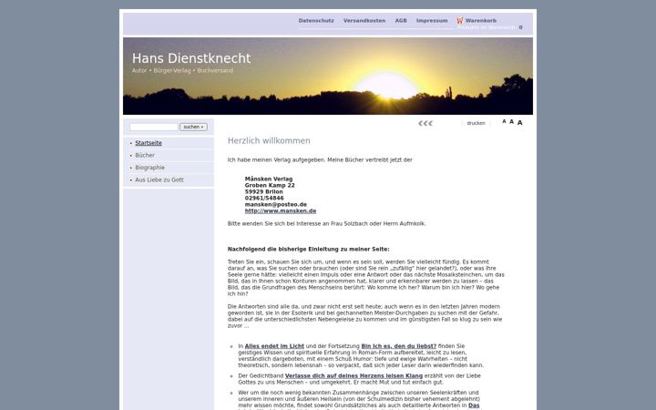 Screenshot of hans-dienstknecht.de