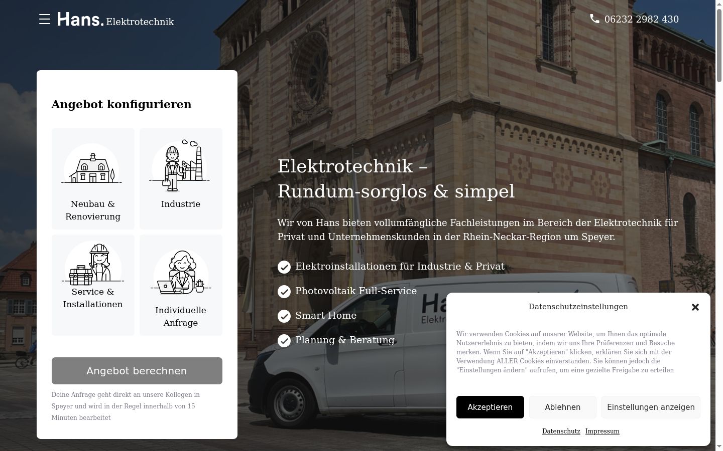 Screenshot del banner di consenso mostrato prima di qualsiasi interazione